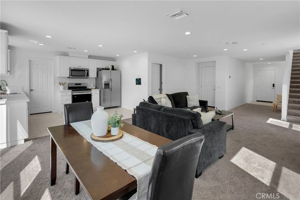 Dining room, Interior, Kitchen, Living room, Recessed Lighting, Stainless Steel Appliances