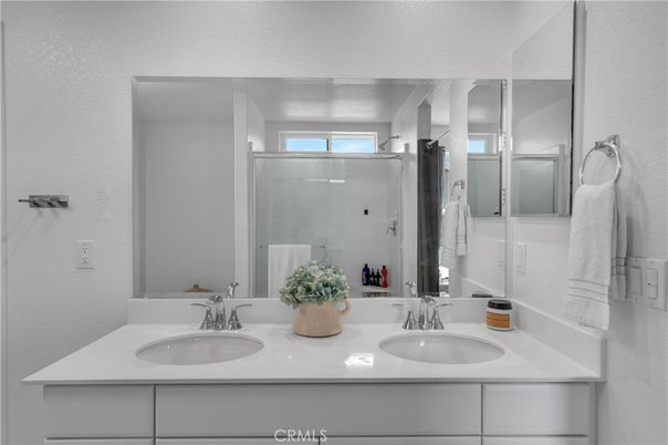 Bathroom, Dual Sink Vanities, Glass Shower, Interior