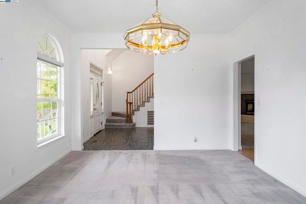 Chandelier, Empty room, Interior