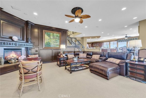 Fireplace, Interior, Living room, Recessed Lighting