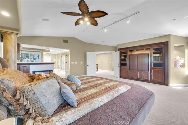 Bedroom, Fireplace, Interior, Recessed Lighting