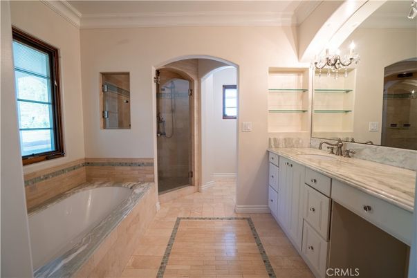 Bathroom, Dual Sink Vanities, Glass Shower, Interior