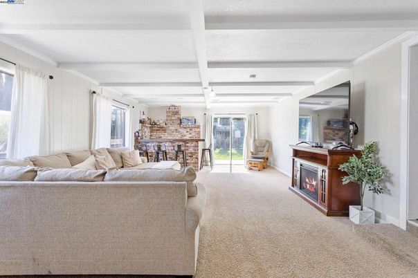 Dining room, Fireplace, Interior, Living room