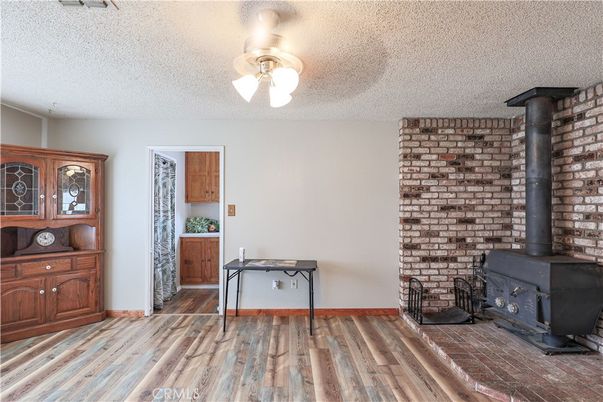Fireplace, Interior, Stone Walls, Wood Texture Flooring