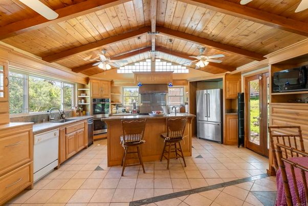 Interior, Kitchen, Stainless Steel Appliances, Wooden Beams, Wooden Ceilings