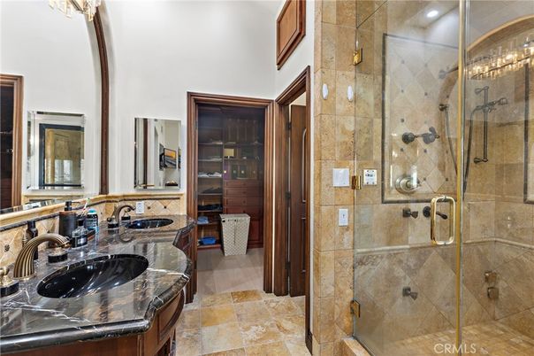 Bathroom, Dual Sink Vanities, Glass Shower, Interior