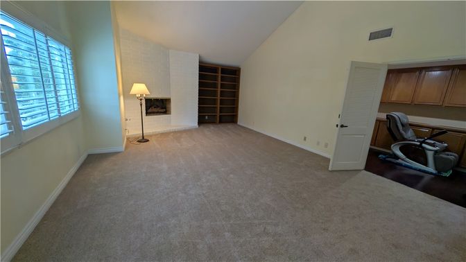 Empty room, Fireplace, Interior