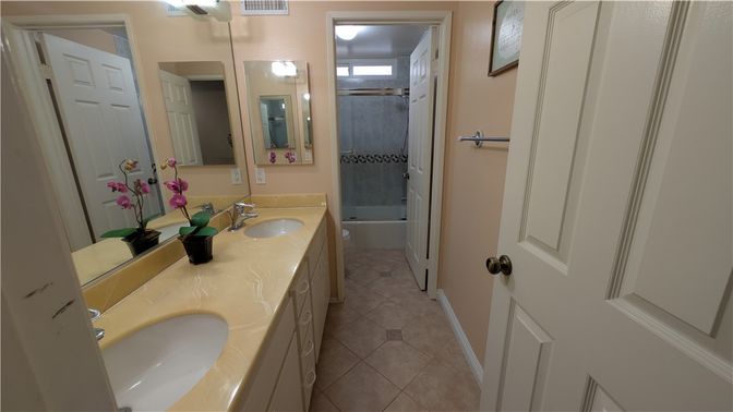 Bathroom, Dual Sink Vanities, Glass Shower, Interior