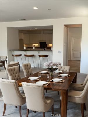 Dining room, Interior, Kitchen, Recessed Lighting