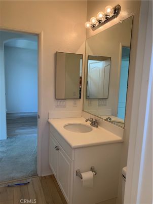 Bathroom, Dual Sink Vanities, Interior, Wood Texture Flooring