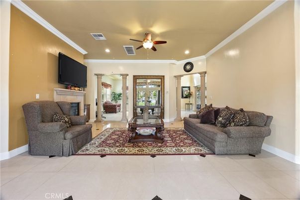 Fireplace, Interior, Living room, Recessed Lighting