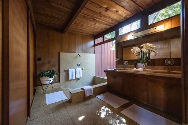 Bathroom, Interior, Wooden Ceilings, Wooden Walls