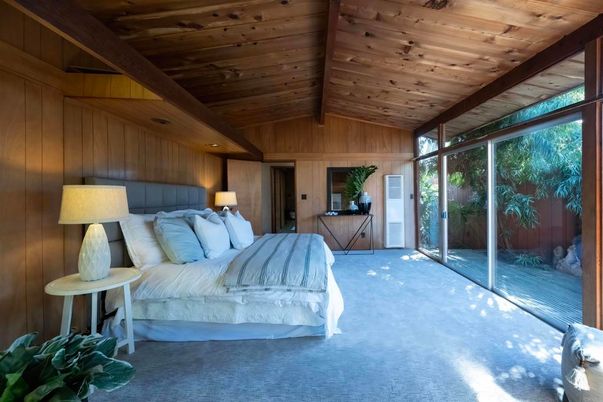 Bedroom, Interior, Wooden Beams, Wooden Ceilings, Wooden Walls