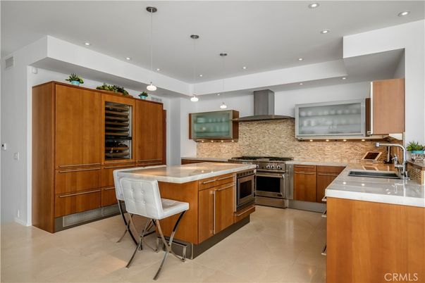 Interior, Kitchen, Pendant Lights, Recessed Lighting, Stainless Steel Appliances