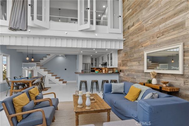 Dining room, Interior, Kitchen, Living room, Pendant Lights, Wooden Walls