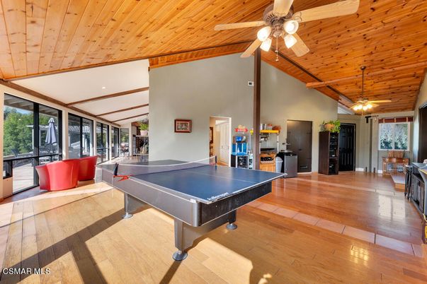 Game Room, Interior, Wooden Ceilings, Wood Texture Flooring