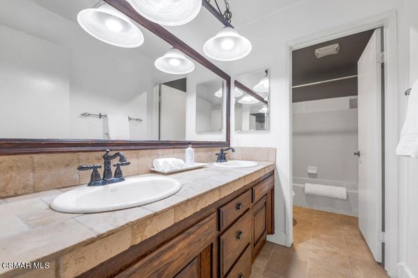 Bathroom, Dual Sink Vanities, Interior, Tile Countertops