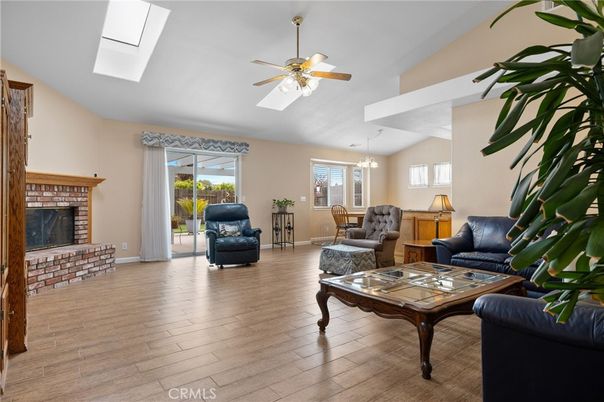 Chandelier, Dining room, Fireplace, Interior, Living room, Wood Texture Flooring