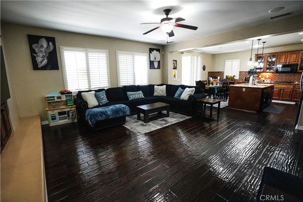 Dining room, Interior, Kitchen, Living room, Pendant Lights, Recessed Lighting, Wood Texture Flooring