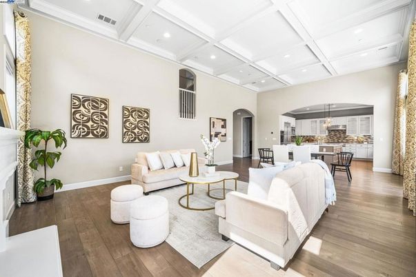 Dining room, Interior, Kitchen, Living room, Pendant Lights, Recessed Lighting, Wood Texture Flooring