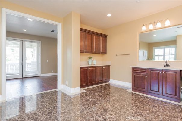 Bathroom, Interior, Recessed Lighting, Wood Texture Flooring