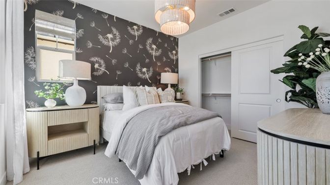 Bedroom, Interior, Pendant Lights
