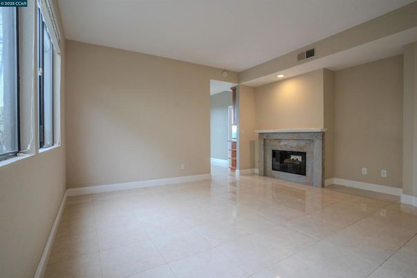 Empty room, Fireplace, Interior, Recessed Lighting