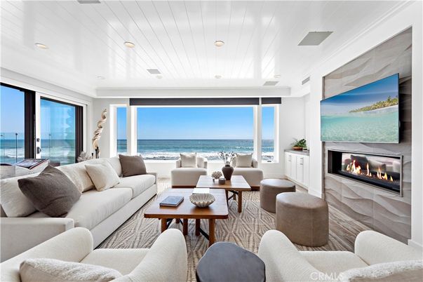 Fireplace, Interior, Living room, Recessed Lighting, Water