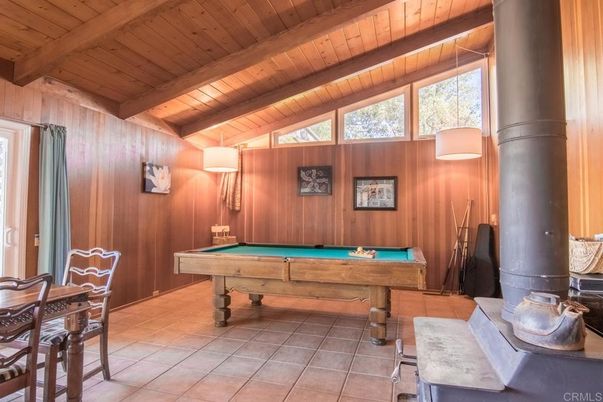 Billiard Table, Game Room, Interior, Wooden Beams, Wooden Ceilings, Wooden Walls