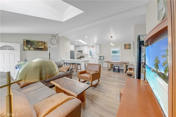 Dining room, Interior, Kitchen, Living room, Recessed Lighting, Wood Texture Flooring