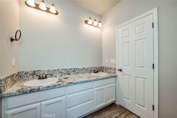 Bathroom, Dual Sink Vanities, Interior, Wood Texture Flooring