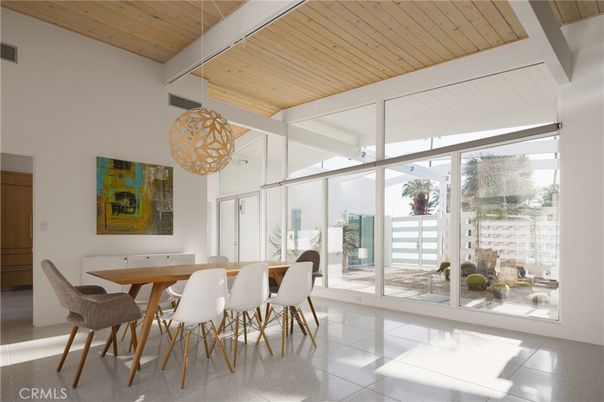 Dining room, Interior, Pendant Lights, Wooden Ceilings