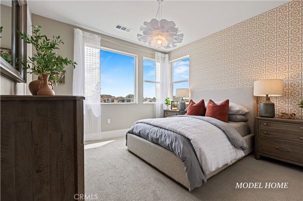 Bedroom, Interior, Pendant Lights