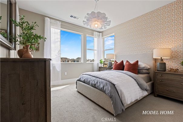 Bedroom, Interior, Pendant Lights