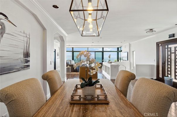 Dining room, Interior, Living room, Pendant Lights, Water, Wood Texture Flooring