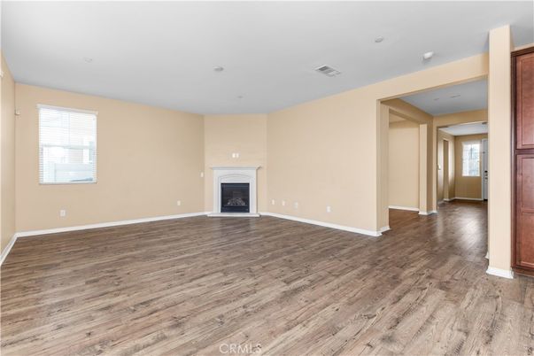 Empty room, Fireplace, Interior, Wood Texture Flooring