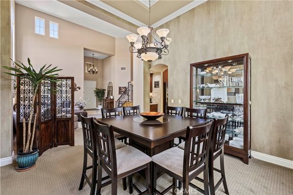 Chandelier, Dining room, Interior, Pendant Lights