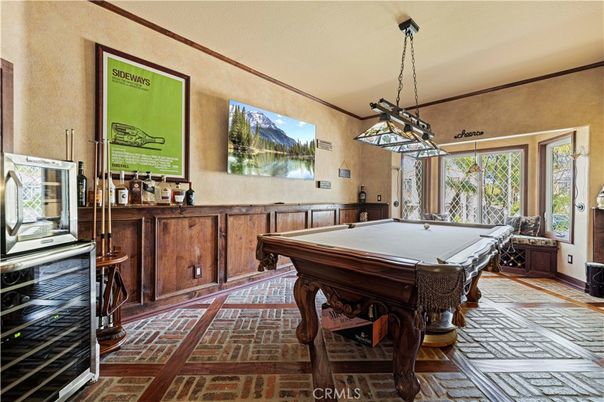 Billiard Table, Game Room, Interior, Pendant Lights