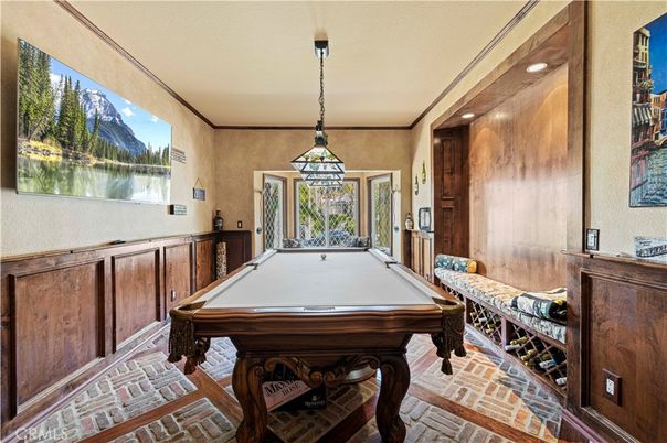 Billiard Table, Game Room, Interior, Pendant Lights