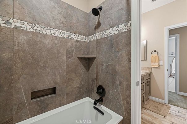 Bathroom, Interior, Wood Texture Flooring