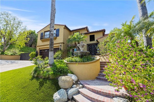 Attached, Backyard, Exterior, Facade, Mediterranean