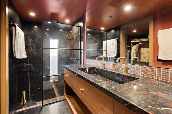 Bathroom, Dual Sink Vanities, Glass Shower, Interior, Recessed Lighting, Walk-in Closets
