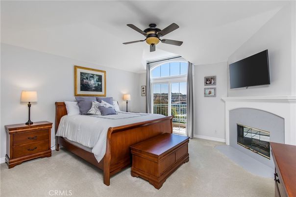 Bedroom, Fireplace, Interior