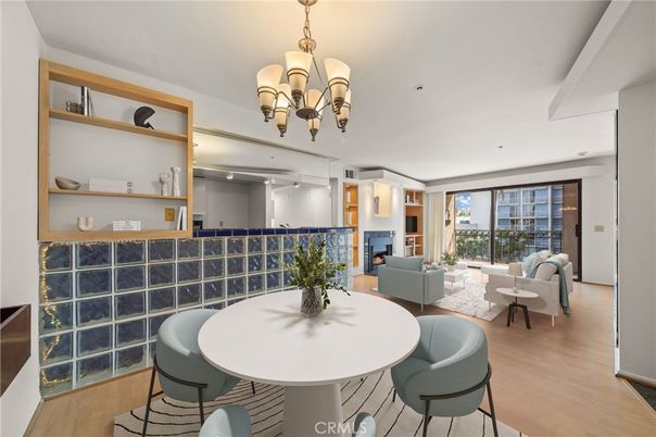 Chandelier, Dining room, Interior, Living room, Recessed Lighting, Wood Texture Flooring