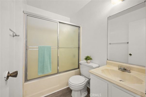 Bathroom, Glass Shower, Interior, Wood Texture Flooring