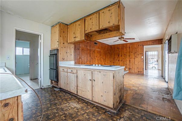 Interior, Kitchen, Wood Texture Flooring, Wooden Walls