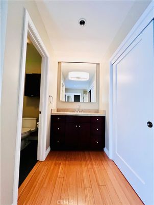 Bathroom, Interior, Recessed Lighting, Wood Texture Flooring
