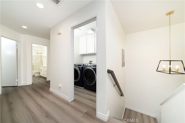 Interior, Recessed Lighting, Utility Closets, Washer, Wood Texture Flooring