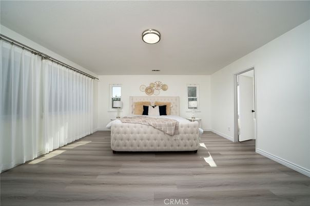 Bedroom, Fireplace, Interior, Wood Texture Flooring