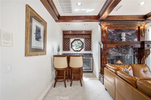 Fireplace, Interior, Living room, Recessed Lighting